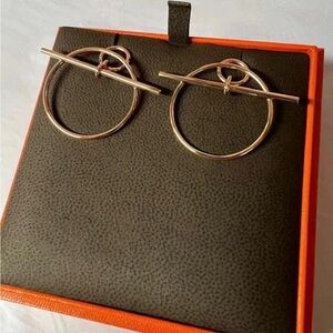 Rose gold plated hoop earrings New